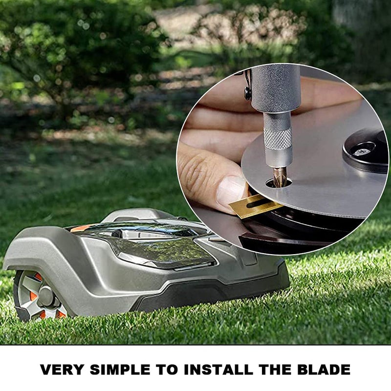 EMBergSupply EMBerg Endurance Blades (18 Pack) for Husqvarna Automower Gardena McCulloch Robotic Lawnmower Mowing Lawn Mower Robo Robot Accessories Replacement Blade for 315 430 435 450 Others. (Titanium Coated) - Image 3